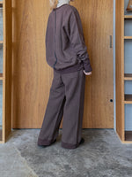 suzuki takayuki / sweat pants wide-straight（burnt sienna）
