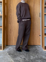 suzuki takayuki / sweat pants wide-straight（burnt sienna）