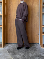 suzuki takayuki / sweat pants wide-straight（burnt sienna）