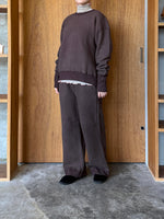 suzuki takayuki / sweat pants wide-straight（burnt sienna）
