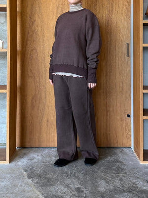 suzuki takayuki / sweat pants wide-straight（burnt sienna）