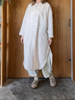 TISSU / フレンチリネン ロングカーディガン（スモーキーピンク）