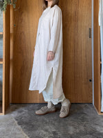 TISSU / フレンチリネン ロングカーディガン（スモーキーピンク）