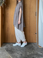 suzuki takayuki / band-sleeve tunic（lead grey）