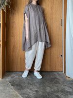 suzuki takayuki / band-sleeve tunic（lead grey）