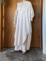 TISSU / フレンチリネン ロングカーディガン（スモーキーピンク）