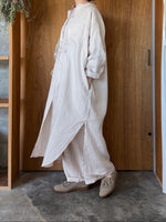 TISSU / フレンチリネン ロングカーディガン（スモーキーピンク）