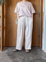 TISSU / フレンチリネン ギャザータックPT（スモーキーピンク）