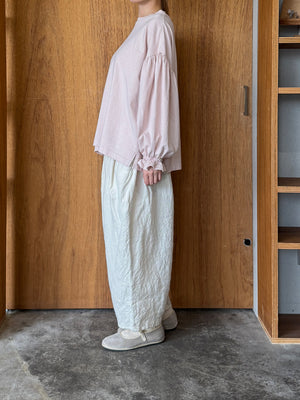 ROBE de PEAU / CAMILLE WOOL TUCK PANTS (WHITE)