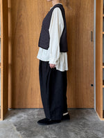 Re arrival!!　ROBE de PEAU / CAMILLE WOOL TUCK PANTS (BLACK)