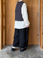 Re arrival!!　ROBE de PEAU / CAMILLE WOOL TUCK PANTS (BLACK)