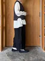 Re arrival!!　ROBE de PEAU / CAMILLE WOOL TUCK PANTS (BLACK)