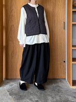 Re arrival!!　ROBE de PEAU / CAMILLE WOOL TUCK PANTS (BLACK)