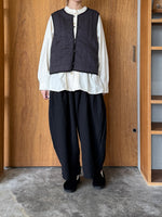 Re arrival!!　ROBE de PEAU / CAMILLE WOOL TUCK PANTS (BLACK)