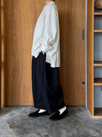 Re arrival!!　ROBE de PEAU / CAMILLE WOOL TUCK PANTS (BLACK)
