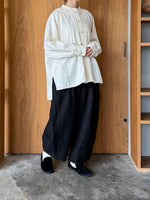 Re arrival!!　ROBE de PEAU / CAMILLE WOOL TUCK PANTS (BLACK)