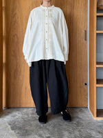 Re arrival!!　ROBE de PEAU / CAMILLE WOOL TUCK PANTS (BLACK)