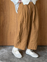 ROBE de PEAU / CAMILLE WOOL TUCK PANTS (CAMEL)