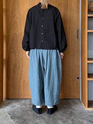 ROBE de PEAU / CAMILLE WOOL TUCK PANTS (GRAYISH BLUE)