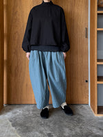ROBE de PEAU / CAMILLE WOOL TUCK PANTS (GRAYISH BLUE)