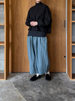 ROBE de PEAU / CAMILLE WOOL TUCK PANTS (GRAYISH BLUE)