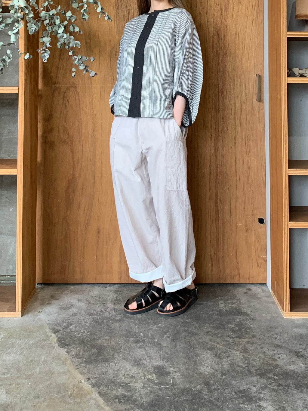 Vlas Blomme / High Count Cotton Hemp カーゴパンツ