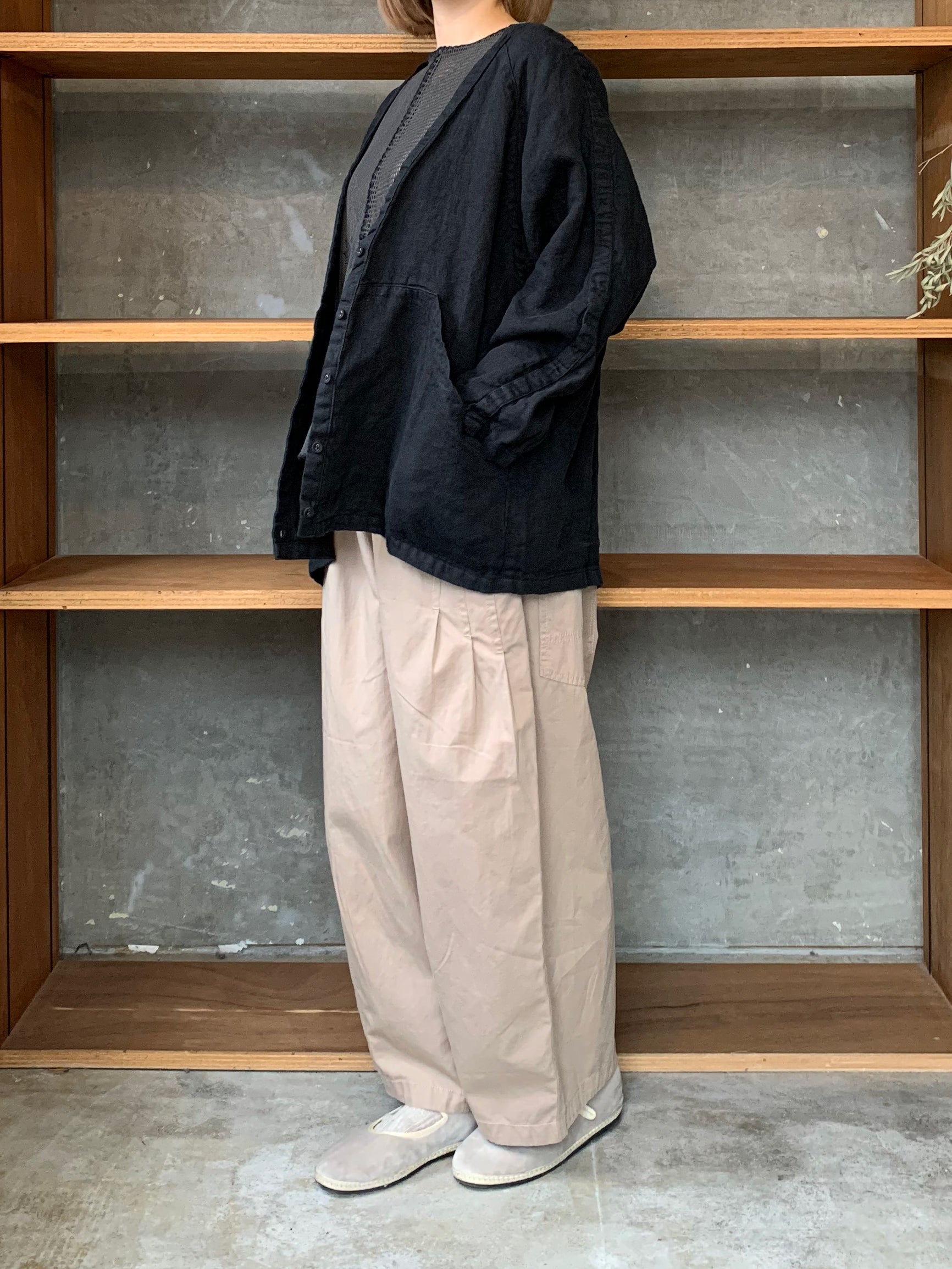 tumugu / ソリトリネン ジャケット（BLACK）