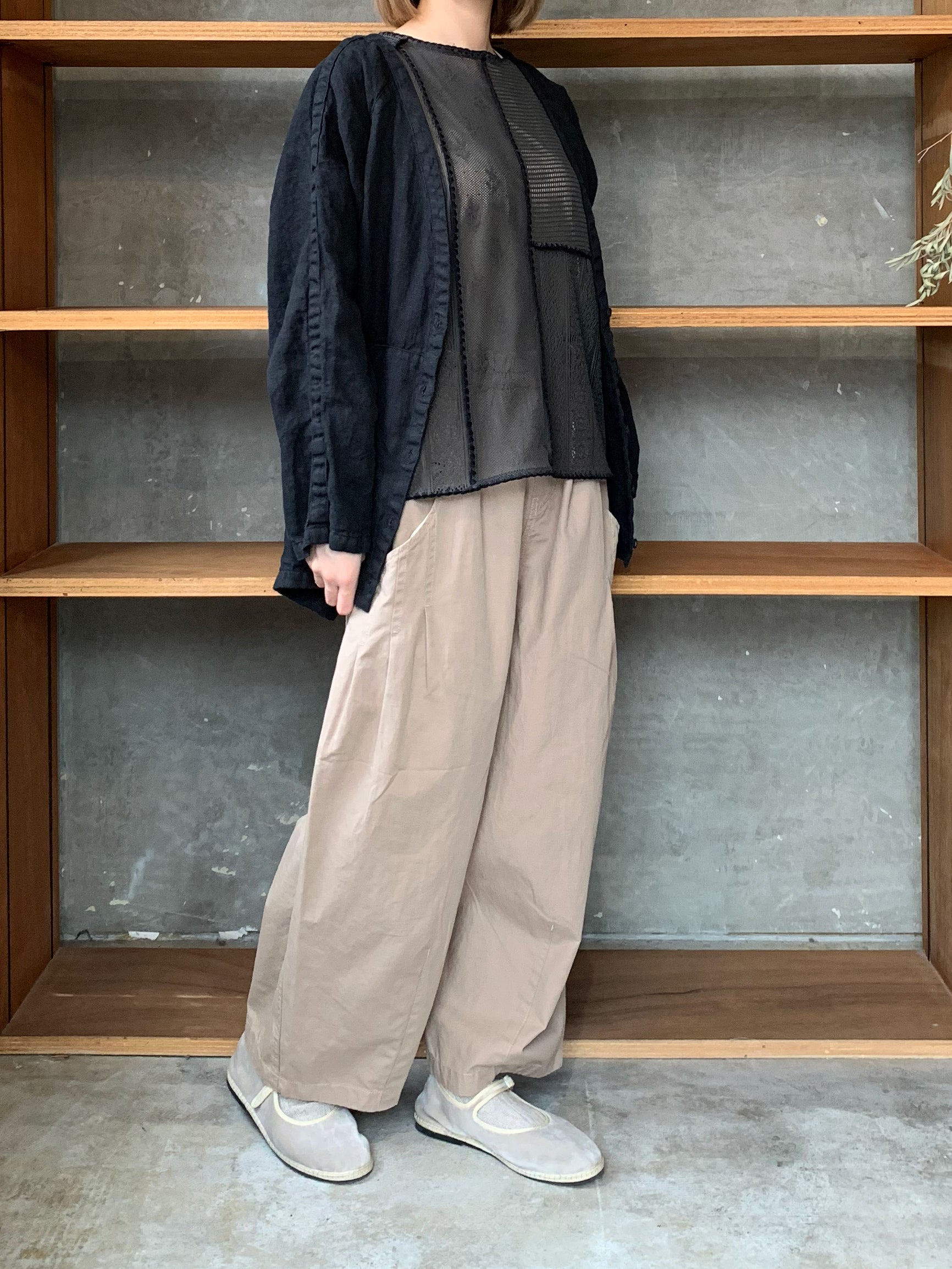tumugu / ソリトリネン ジャケット（BLACK）