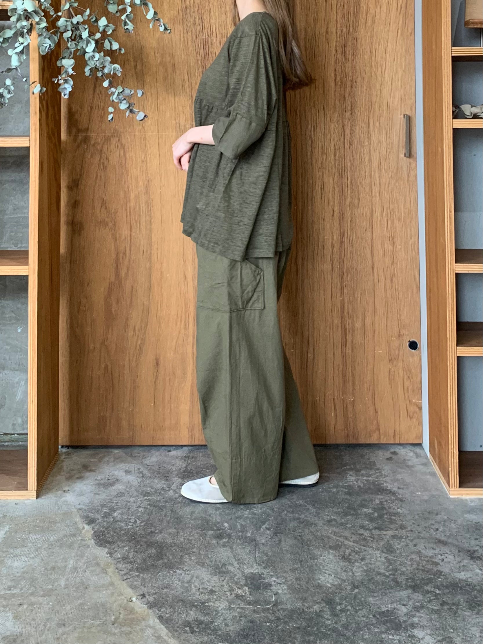 Vlas Blomme / High Count Cotton Hemp カーゴパンツ