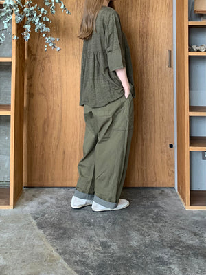 Vlas Blomme / High Count Cotton Hemp カーゴパンツ