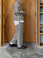 TISSU / オリジナルウールヘリンボン ハーフジップブルゾン（ベージュヘリンボン）