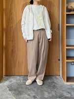 TISSU / カシミヤビーバー タックストレートPT（モカ）