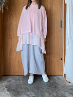suzuki takayuki / band-sleeve tunic（pale peach blossom）
