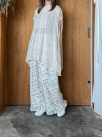 suzuki takayuki / band-sleeve tunic（mist white）