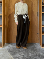 TISSU / オリジナルウールヘリンボン バルーンPT（ブラウンヘリンボン）