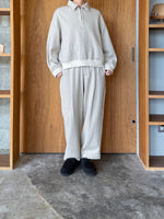 TISSU / カシミヤビーバー ハーフジップブルゾン（ベージュ）