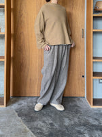 TISSU / オリジナルウールヘリンボン タックストレートPT（ベージュヘリンボン）