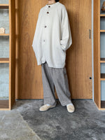 TISSU / オリジナルウールヘリンボン タックストレートPT（ベージュヘリンボン）