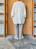 TISSU / オリジナルウールヘリンボン タックストレートPT（ベージュヘリンボン）