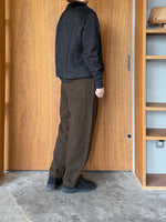 TISSU / オリジナルウールヘリンボン タックストレートPT（ブラウンヘリンボン）