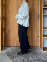 TISSU / カシミヤビーバー タックストレートPT（ネイビー）