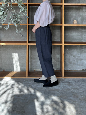 Vlas Blomme / Washed 40/1 Line イージーパンツ