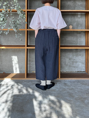 Vlas Blomme / Washed 40/1 Line イージーパンツ