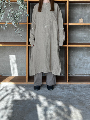 Re arrival!! Vlas Blomme / Washed 60/1 Line カフタンロングシャツ