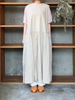 【SALE】ROBE de PEAU / SLEEVELESS CANVAS ONE PIECE (NATURAL)