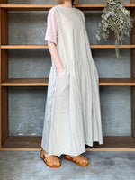 【SALE】ROBE de PEAU / SLEEVELESS CANVAS ONE PIECE (NATURAL)