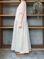 【SALE】ROBE de PEAU / SLEEVELESS CANVAS ONE PIECE (NATURAL)