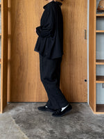 TISSU / オリジナルウールヘリンボン タックストレートPT（クロヘリンボン）