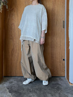 Vlas Blomme / L/C Wave Stripe プルオーバー (L.Beige)