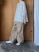 Vlas Blomme / L/C Wave Stripe プルオーバー (L.Beige)